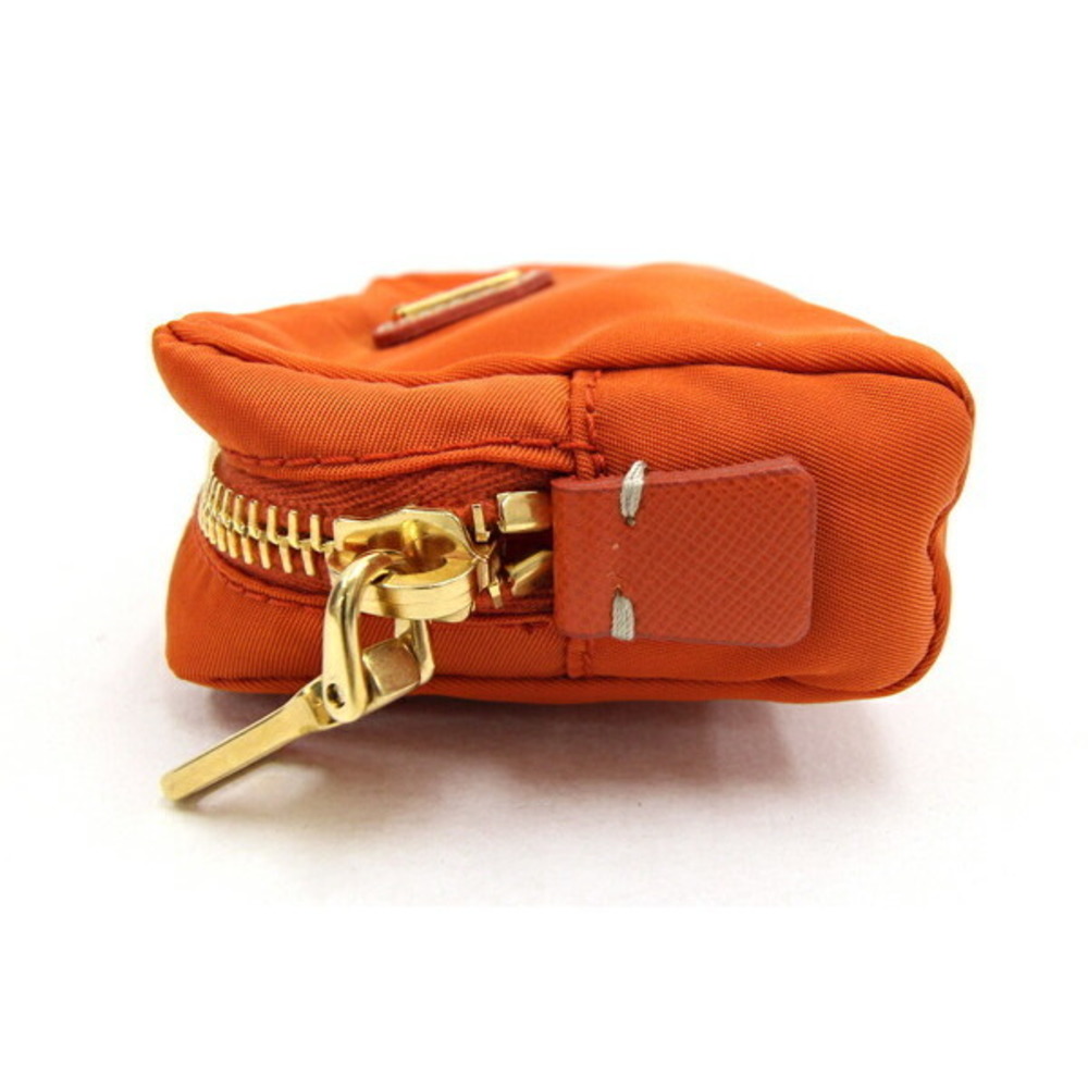Prada Pouch Triangle Nylon Makeup Orange Logo - image 3